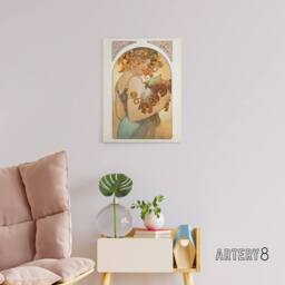 "Artery8 Woman With Fruit Art Nouveau France Canvas Wall Art Print Mucha - Size: W18"" x H24""" - thumbnail 3