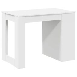 Berkfield Home Desk with Drawer & Shelf White 102x62x77.5 cm Engineered Wood - thumbnail 7