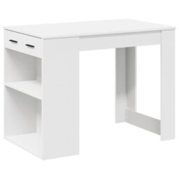 Berkfield Home Desk with Drawer & Shelf White 102x62x77.5 cm Engineered Wood - thumbnail 2
