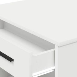 Berkfield Home Desk with Drawer & Shelf White 102x62x77.5 cm Engineered Wood - thumbnail 8
