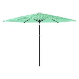 Berkfield Home Durable Garden Parasol with Steel Pole Green 288x288x225 cm - Size: 288 x 288 x 225 cm - thumbnail 3