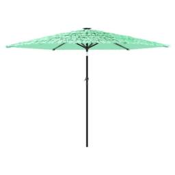 Berkfield Home Durable Garden Parasol with Steel Pole Green 288x288x225 cm - Size: 288 x 288 x 225 cm - thumbnail 5