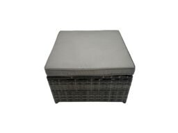 Fimous 6 Seater Outdoor Table Double Seat Sofa 2 Side Table 2 Big Stools Set in Dark Grey - thumbnail 6