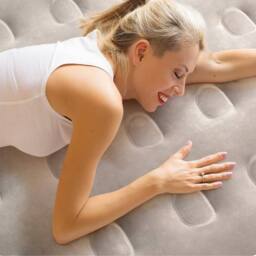 Trendi Double High Inflatable Air Mattress with Built-In Pump in Beige - thumbnail 7