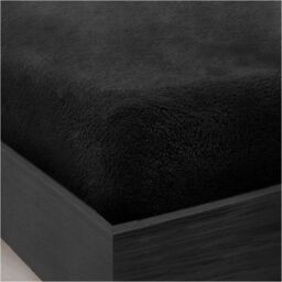 Smart Living Luxury Teddy Bear Fleece Fitted Sheet in Black - Size: King Fitted - thumbnail 2