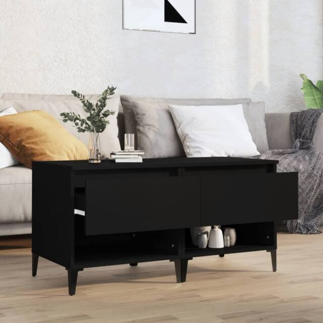 Berkfield Home Side Tables 2 pcs Black 50x46x50 cm Engineered Wood - Size: 50 x 46 x 50 cm - image 1