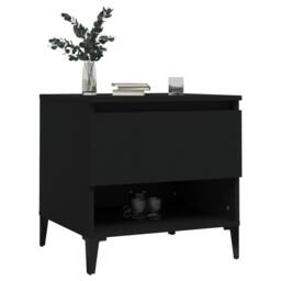 Berkfield Home Side Tables 2 pcs Black 50x46x50 cm Engineered Wood - Size: 50 x 46 x 50 cm - thumbnail 4