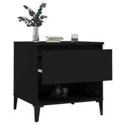 Berkfield Home Side Tables 2 pcs Black 50x46x50 cm Engineered Wood - Size: 50 x 46 x 50 cm - thumbnail 5