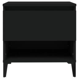 Berkfield Home Side Tables 2 pcs Black 50x46x50 cm Engineered Wood - Size: 50 x 46 x 50 cm - thumbnail 7