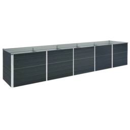 Berkfield Home Garden Raised Bed Galvanised Steel 400x80x45 cm Anthracite in Black - Size: 400 x 80 x 45 cm - thumbnail 3