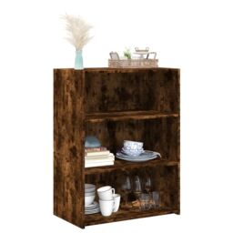 Berkfield Home Sideboard Smoked Oak 70x41x93 cm Engineered Wood in Brown - Size: 70 x 41 x 93 cm - thumbnail 3