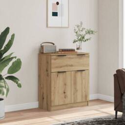 Berkfield Home Sideboard Artisan Oak 60x30x70 cm Engineered Wood in Brown - Size: 60 x 30 x 70 cm - thumbnail 2