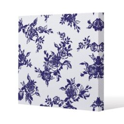 Benjamin Tate Design Roses Print On Polka Dots (Canvas Print) / 101 x 101 x 4cm in Natural - Size: 101 x 101 x 4 cm - thumbnail 1