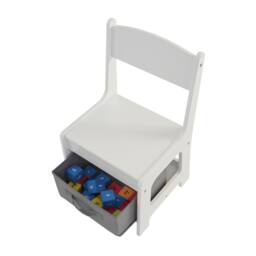 Liberty House Toys Table & Chairs with Storage Bins in White - thumbnail 8