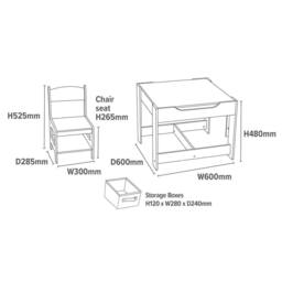 Liberty House Toys Table & Chairs with Storage Bins in White - thumbnail 6