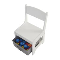 Liberty House Toys Table & Chairs with Storage Bins in White - thumbnail 2