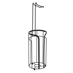 Showerdrape Dante Toilet Roll Holder & Spare Paper Holder Combination in Black - thumbnail 3