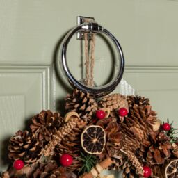 Samuel Alexander 36cm Winter Spice Hanging Christmas Wreath with Pine Cones Red Berries & Dried Fruit - thumbnail 3