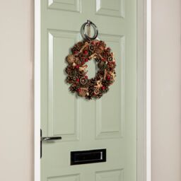 Samuel Alexander 36cm Winter Spice Hanging Christmas Wreath with Pine Cones Red Berries & Dried Fruit - thumbnail 2