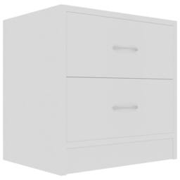 Berkfield Home Elegant Bedside Cabinet White 40x30x40 cm Engineered Wood - Size: 40 x 30 x 40 cm - thumbnail 3
