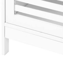Wyld and Coco White Bamboo Washbasin Cabinet - Minimalist Bathroom Storage - thumbnail 7