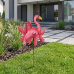 Garden Greatness Flamingo Garden Stake Wind Spinner - Size: 1 Pack - thumbnail 2