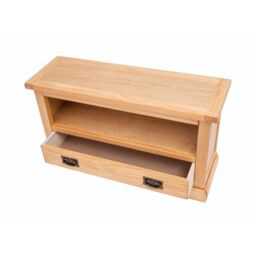 Cabinet Bits Lucca Waxed 1 Drawer TV Cabinet Brass Drop Handle in Light Brown - thumbnail 4