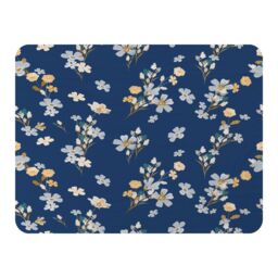 Benjamin Tate Design Blue & Yellow Bunches Blanket in Natural - Size: 120 cm x 150 cm - thumbnail 1