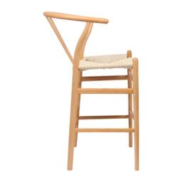Nicholas Winter Wooden Scandi Danish Style Bar Stools - Natural/Natural - Pack of 2 in Natural - thumbnail 7