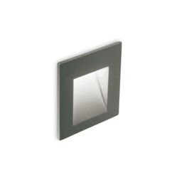Netlighting Bit LED Outdoor Square Recessed Wall Light Anthracite IP65 3000K in Black - thumbnail 1