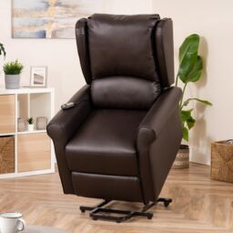Artemis Home Corcoran Electric Riser Recliner with Massage & Heat in Brown - thumbnail 1