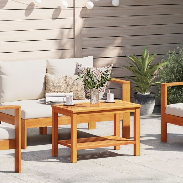 Berkfield Home Coffee Table 90x50x45 cm Solid Acacia Wood in Brown - Size: 90 x 50 x 45 cm - image 1