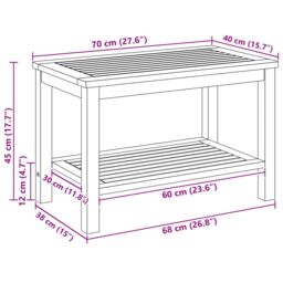 Berkfield Home Coffee Table 90x50x45 cm Solid Acacia Wood in Brown - Size: 90 x 50 x 45 cm - thumbnail 9