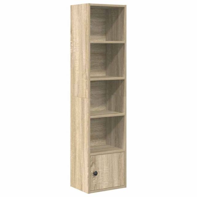 Berkfield Home Bookcase Sonoma Oak 31x24x127 cm Engineered Wood in Brown - Size: 31 x 24 x 127 cm - image 1