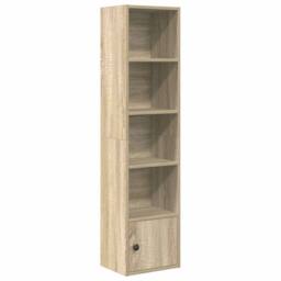 Berkfield Home Bookcase Sonoma Oak 31x24x127 cm Engineered Wood in Brown - Size: 31 x 24 x 127 cm - thumbnail 1