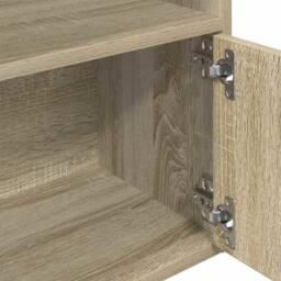 Berkfield Home Bookcase Sonoma Oak 31x24x127 cm Engineered Wood in Brown - Size: 31 x 24 x 127 cm - thumbnail 8