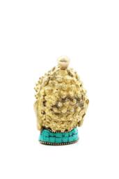 KDMD Brass Buddha Figure - 8cm Med Head for Meditation & Decor in Gold - thumbnail 2