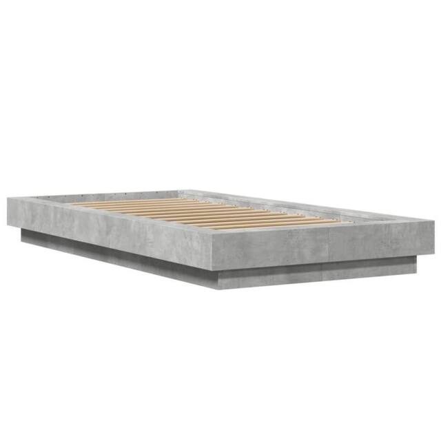 Berkfield Home Modern Bed Frame without Mattress Concrete Grey 90x190 cm Single - image 1