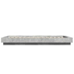Berkfield Home Modern Bed Frame without Mattress Concrete Grey 90x190 cm Single - thumbnail 5