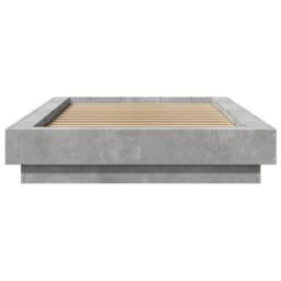 Berkfield Home Modern Bed Frame without Mattress Concrete Grey 90x190 cm Single - thumbnail 4