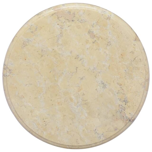 Berkfield Home Table Top Cream Ã˜40x2.5 cm Marble in Beige - Size: 40x2.5 cm - image 1