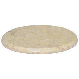 Berkfield Home Table Top Cream Ã˜40x2.5 cm Marble in Beige - Size: 40x2.5 cm - thumbnail 2
