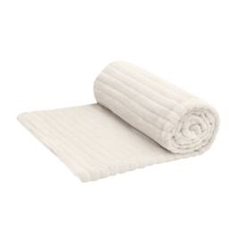 Eldo Soft Fleece Blanket, Lightweight Crease-Resistant Polyester Flannel in Cream - Size: 127 cm x 152 cm - thumbnail 1
