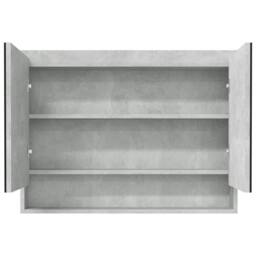 Berkfield Home Durable Bathroom Mirror Cabinet 80x15x60 cm MDF Concrete Grey - Size: 80 x 15 x 60 cm