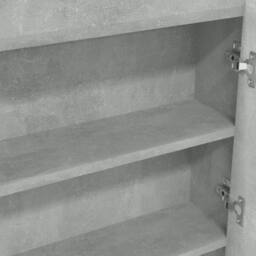 Berkfield Home Durable Bathroom Mirror Cabinet 80x15x60 cm MDF Concrete Grey - Size: 80 x 15 x 60 cm - thumbnail 7