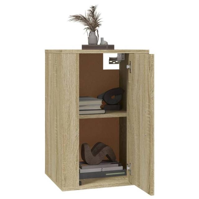 Berkfield Home Wall Mounted TV Cabinets 2 pcs Sonoma Oak 40x34.5x60 cm in Light Tan - image 1