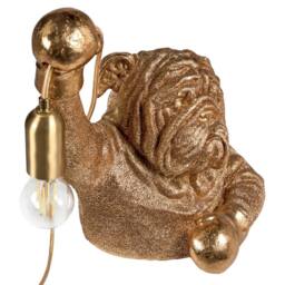Wyld and Coco Gold Dog-Shaped Polyresin Table Lamp - thumbnail 4