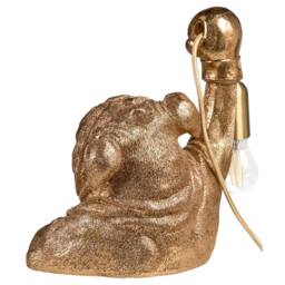 Wyld and Coco Gold Dog-Shaped Polyresin Table Lamp - thumbnail 5