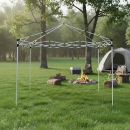 OHS Pop Up Garden Gazebo Outdoor Party Tent Canopy PE Awning Marquee in Black - thumbnail 2