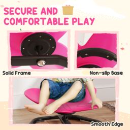 AIYAPLAY Butterfly-Shaped Kids Swivel Chair, Sensory Spinning Chair in Pink - thumbnail 5